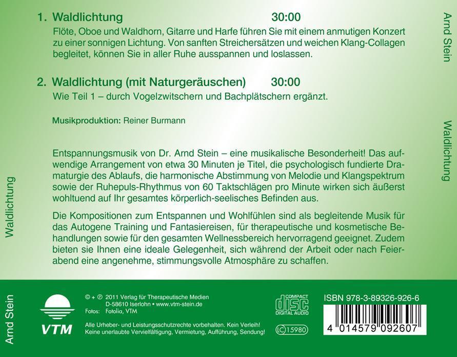 Rückseite: 9783893269266 | Waldlichtung. CD | Arnd Stein | Audio-CD | Deutsch | 1996