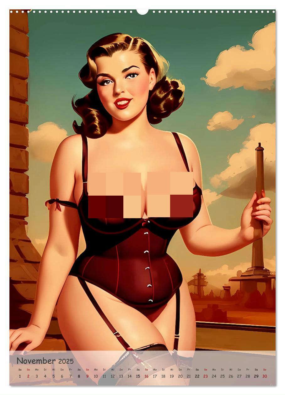 Bild: 9783383808654 | Pin-up Girls - Retro Glamour (hochwertiger Premium Wandkalender...