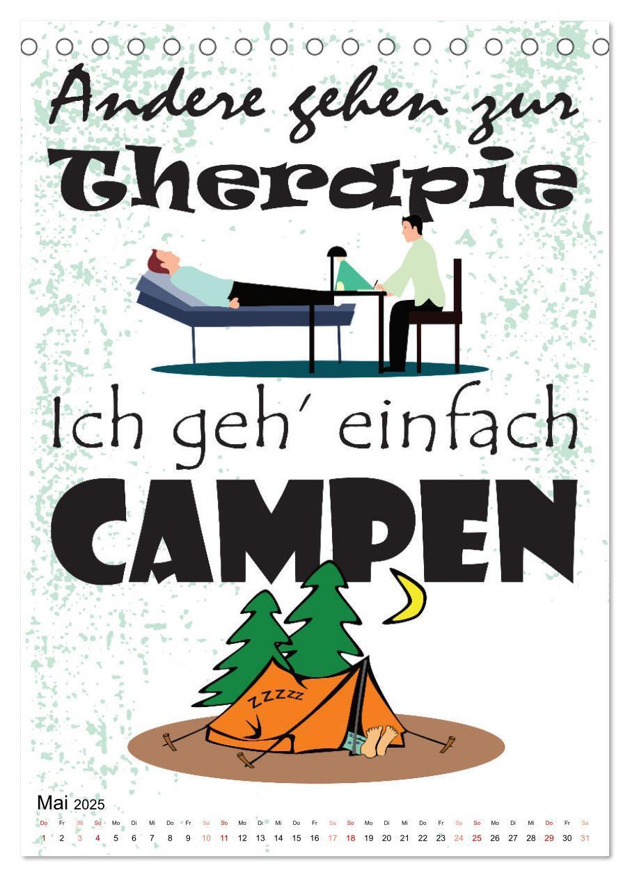 Bild: 9783435884001 | CampingSprüche (Tischkalender 2025 DIN A5 hoch), CALVENDO...