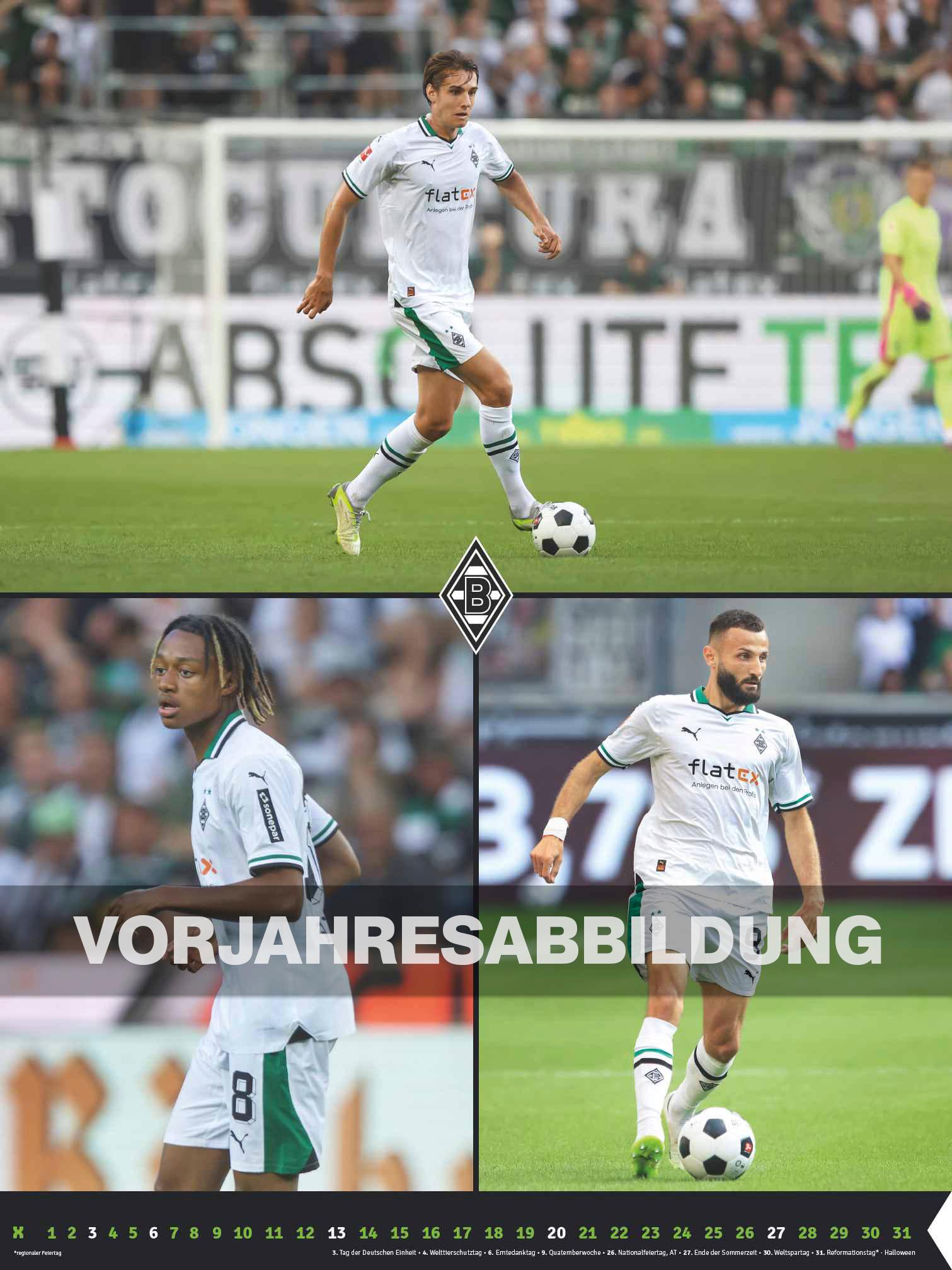 Bild: 4002725994400 | Borussia Mönchengladbach 2025 - Wandkalender XL - Fußballkalender -...