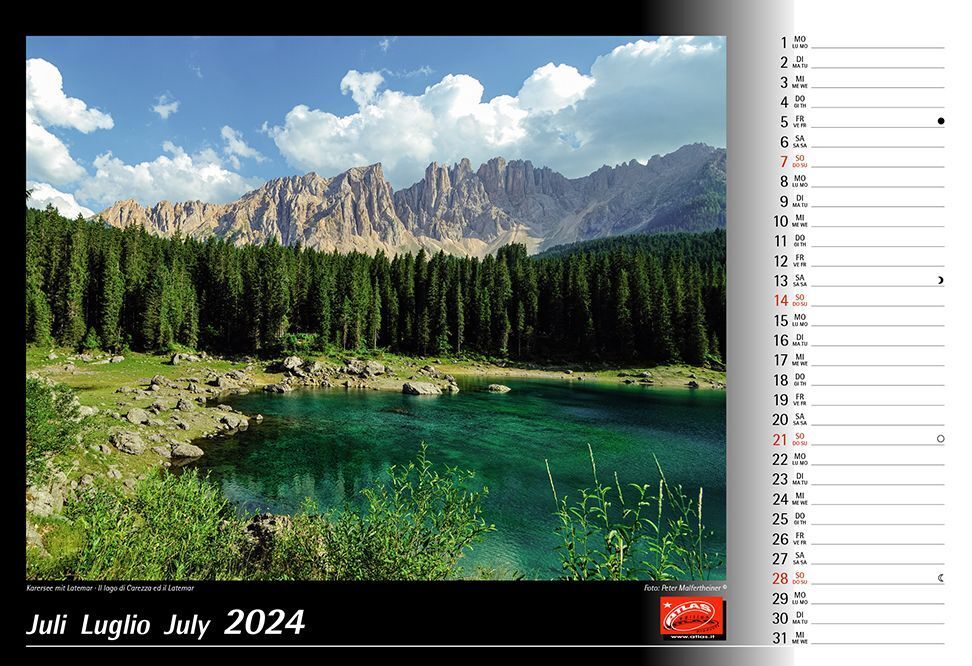 Bild: 9788887531404 | Dolomiten 2024 | Kalender | 2024 | Atlas Kalender | EAN 9788887531404