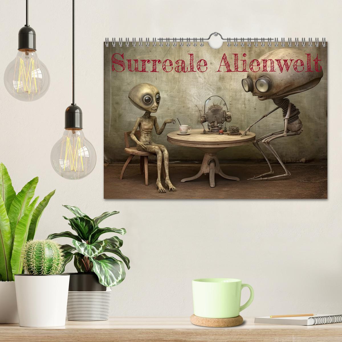 Bild: 9783383838316 | Surreale Alienwelt (Wandkalender 2025 DIN A4 quer), CALVENDO...