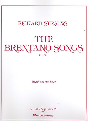 Cover: 9790060026072 | The Brentano Songs Op.68 | Six songs | Richard Strauss | Buch