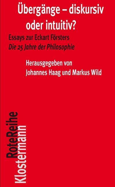 Cover: 9783465041764 | Übergänge - diskursiv oder intuitiv? | Johannes Haag (u. a.) | Buch