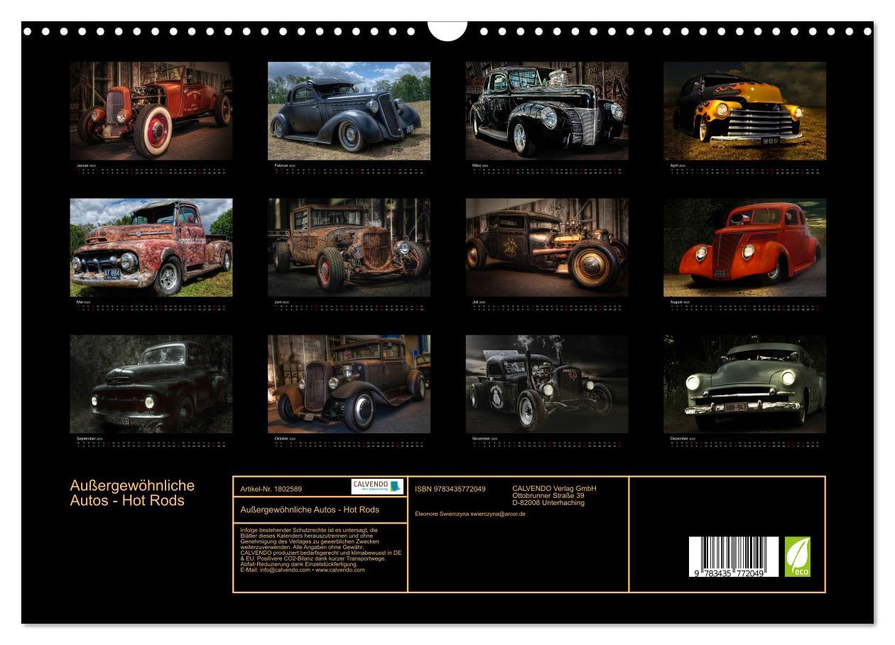 Bild: 9783435772049 | Außergewöhnliche Autos - Hot Rods (Wandkalender 2025 DIN A3 quer),...