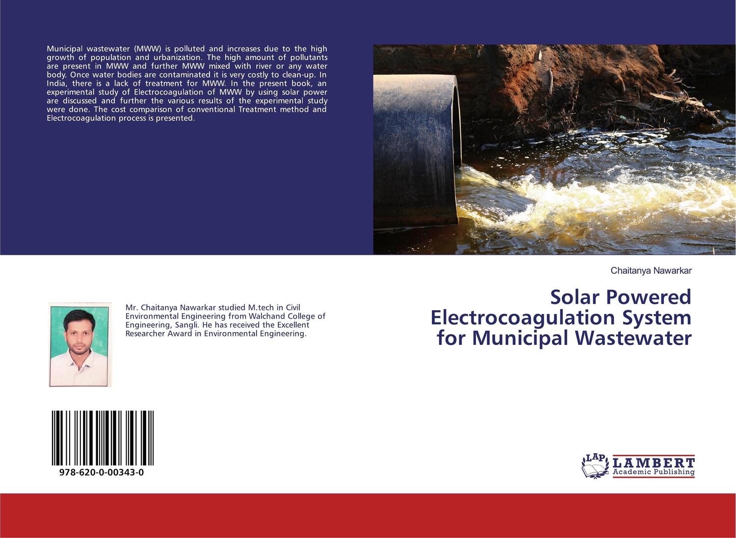 Cover: 9786200003430 | Solar Powered Electrocoagulation System for Municipal Wastewater
