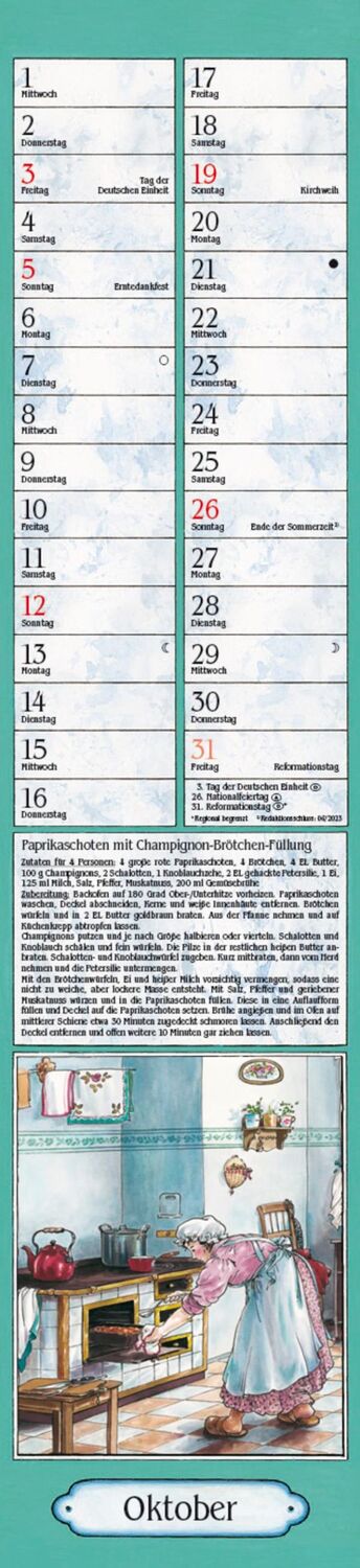 Bild: 9783731879503 | Aus Großmutters Küche Langplaner 2025 | Verlag Korsch | Kalender