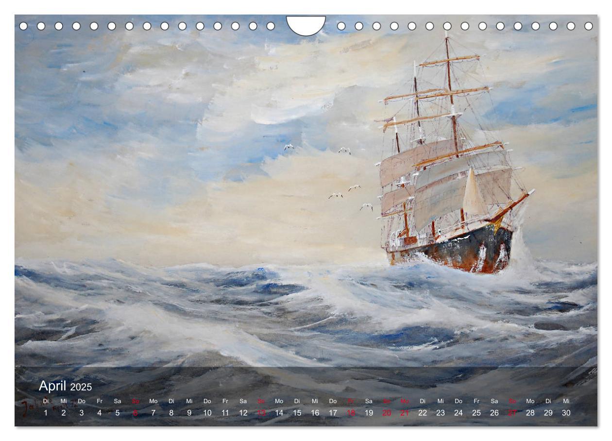 Bild: 9783435405299 | Segel am Horizont - Marinemaler Alfred Jahnke (Wandkalender 2025...