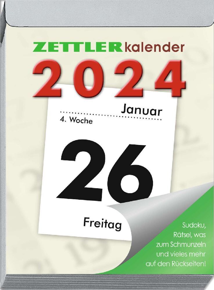 Cover: 4006928022939 | Tagesabreißkalender XL 2024 8,2x10,7 | ZETTLER Kalender | Kalender