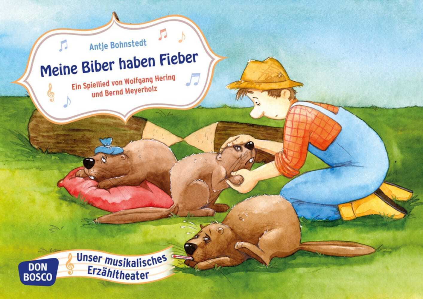 Cover: 4260179514128 | Meine Biber haben Fieber. Ein Spiellied, Kamishibai Bildkartenset