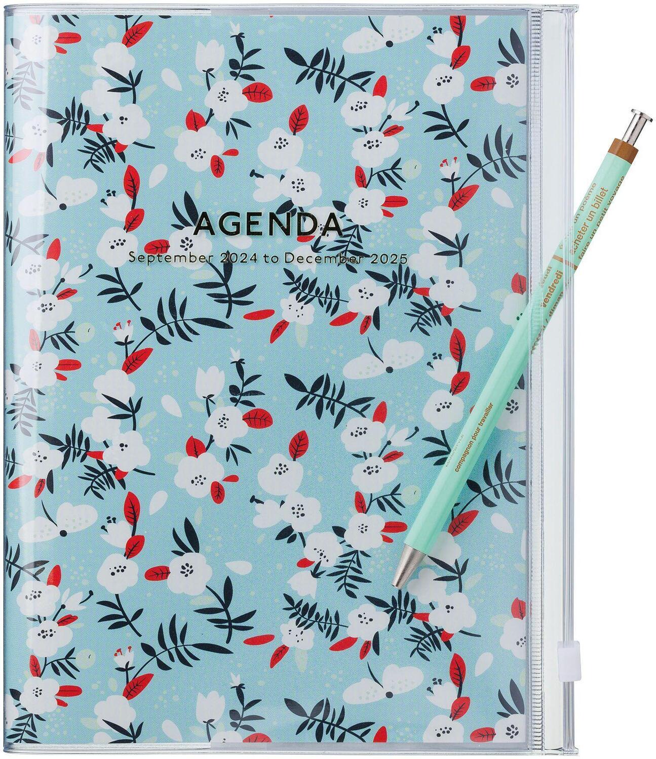 Bild: 4550045127928 | MARK'S 2024/2025 Taschenkalender A5 vertikal, Flower Pattern //...