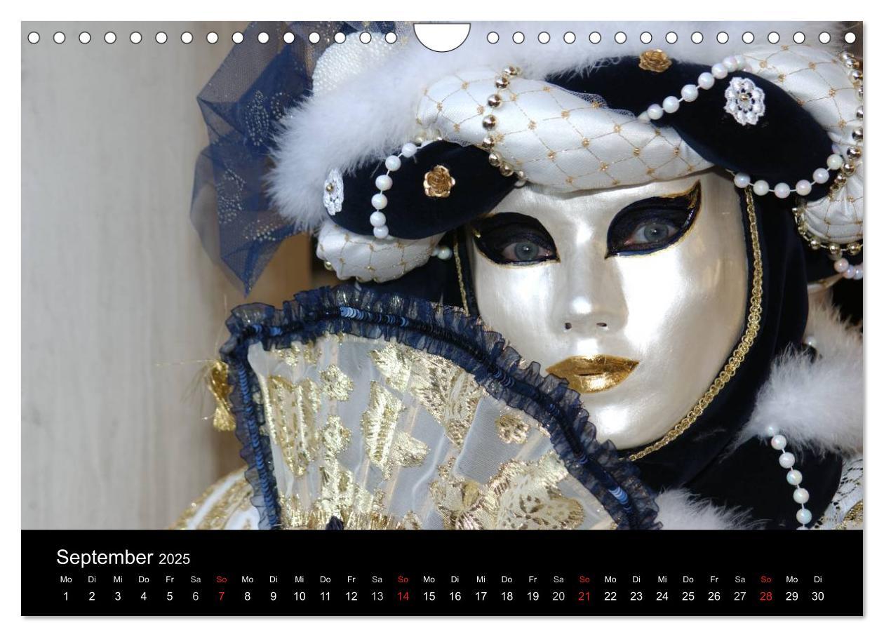 Bild: 9783435706921 | Maskenzauber in Venedig 2025 (Wandkalender 2025 DIN A4 quer),...