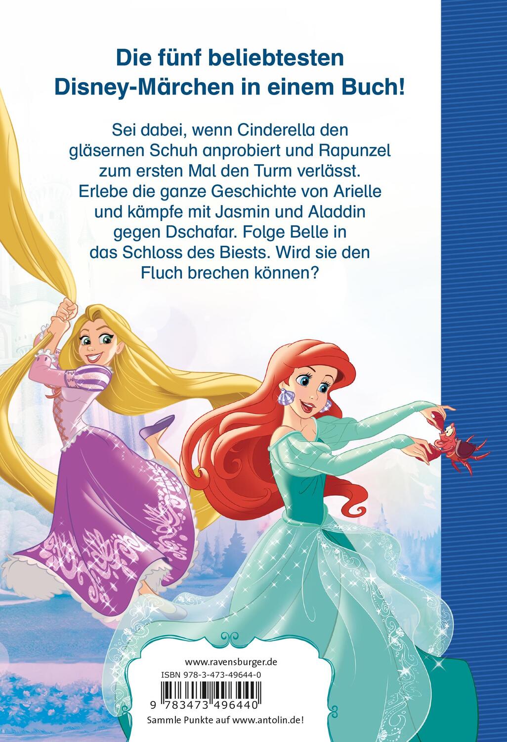 Rückseite: 9783473496440 | Disney Prinzessin: Magische Märchen für Erstleser | Anne Scheller