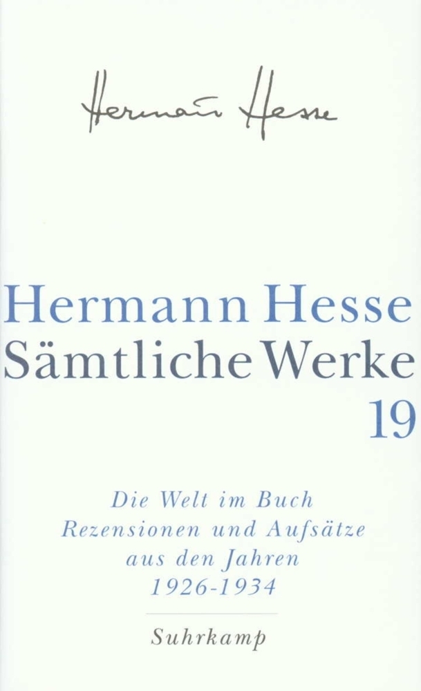 Cover: 9783518411193 | Die Welt im Buch. Tl.4 | Hermann Hesse | Buch | Deutsch | 2003