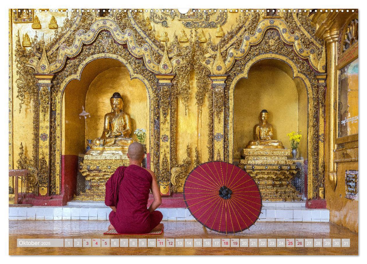 Bild: 9783435077991 | IM REICH DES BUDDHA - DER ROTE SCHIRM (Wandkalender 2025 DIN A2...