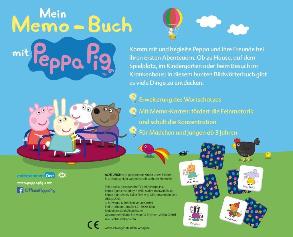 Bild: 9783849907549 | Mein Memo-Buch mit Peppa Pig | Mit 2 x 20 Memo-Karten | Buch | 22 S.