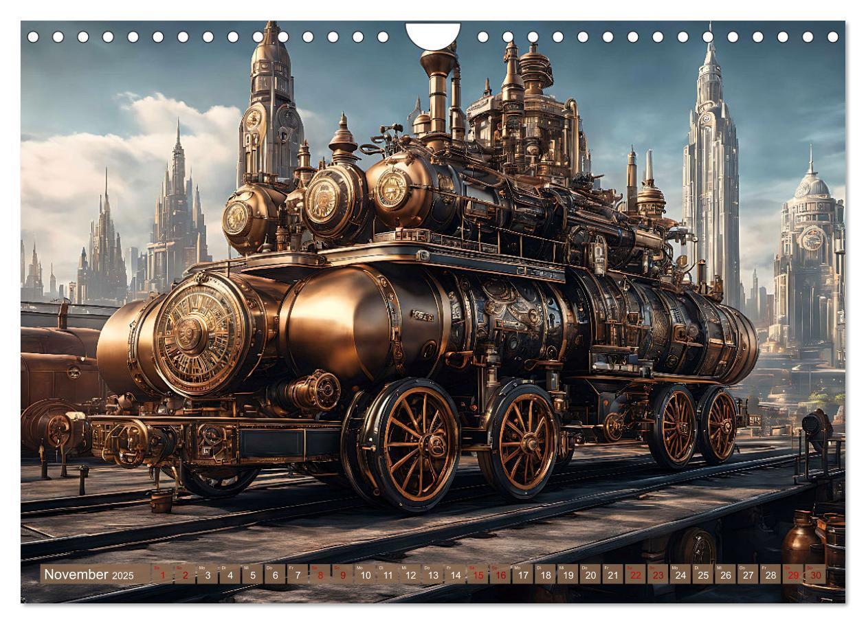 Bild: 9783383826726 | Steampunk Maschinenwelt (Wandkalender 2025 DIN A4 quer), CALVENDO...