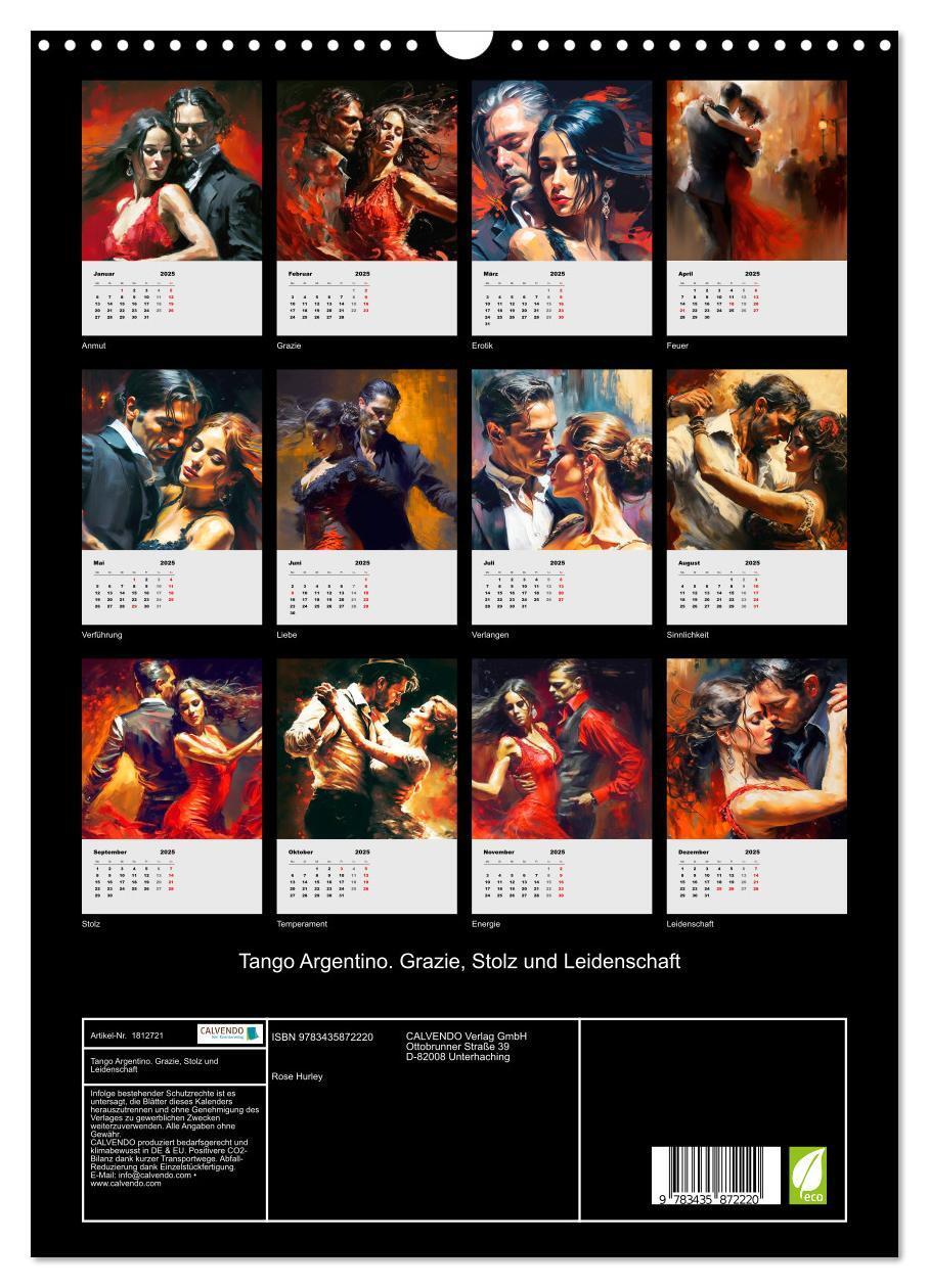 Bild: 9783435872220 | Tango Argentino. Grazie, Stolz und Leidenschaft (Wandkalender 2025...