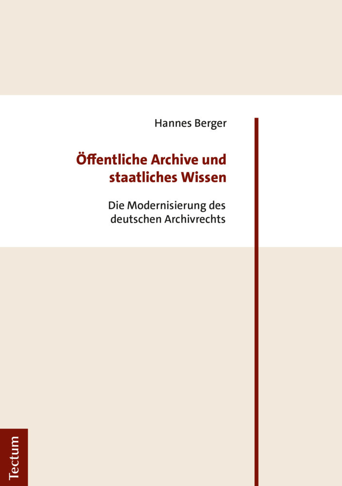 Cover: 9783828843738 | Öffentliche Archive und staatliches Wissen | Hannes Berger | Buch