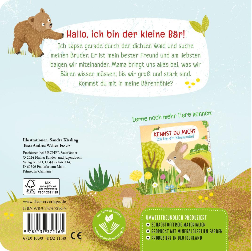 Rückseite: 9783737372565 | Kennst du mich? Ich bin ein Bär! | Andrea Weller-Essers | Buch | 18 S.