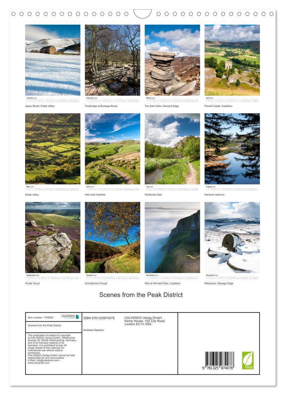 Bild: 9781325974078 | Scenes from the Peak District (Wall Calendar 2025 DIN A3 portrait),...