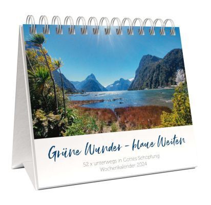 Cover: 9783986950149 | Grüne Wunder - blaue Weiten 2024 - Tischkalender | Kalender | 53 S.