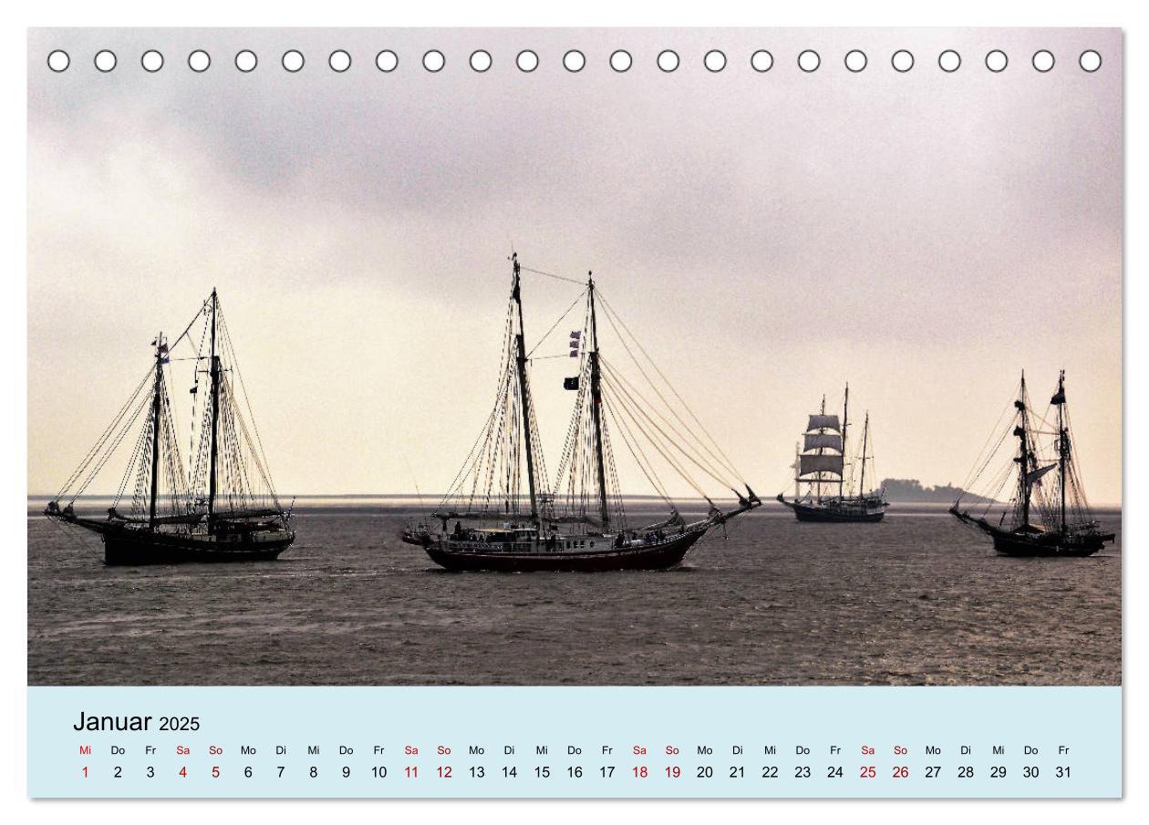 Bild: 9783435438310 | Parade der Windjammer - 2025 (Tischkalender 2025 DIN A5 quer),...