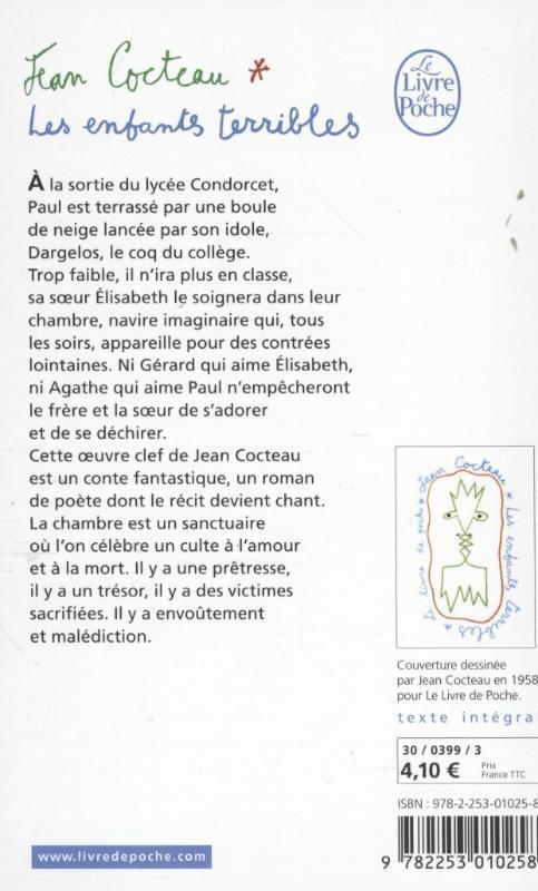 Rückseite: 9782253010258 | Les Enfants terribles | Jean Cocteau | Taschenbuch | Livre de poche