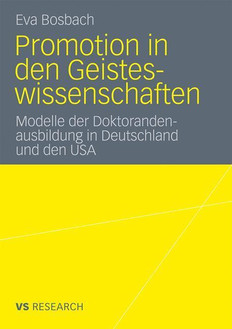 Cover: 9783531183299 | Promotion in den Geisteswissenschaften | Eva Bosbach | Taschenbuch