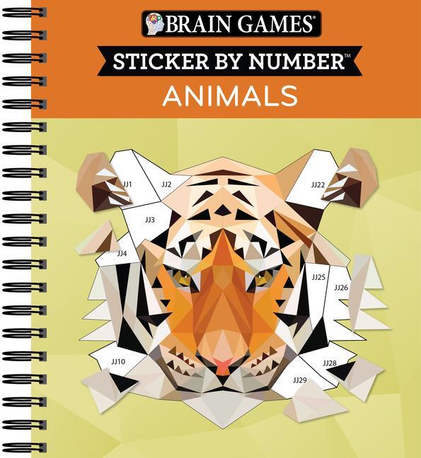 Cover: 9781645580355 | Brain Games - Sticker by Number: Animals - 2 Books in 1 (42 Images...