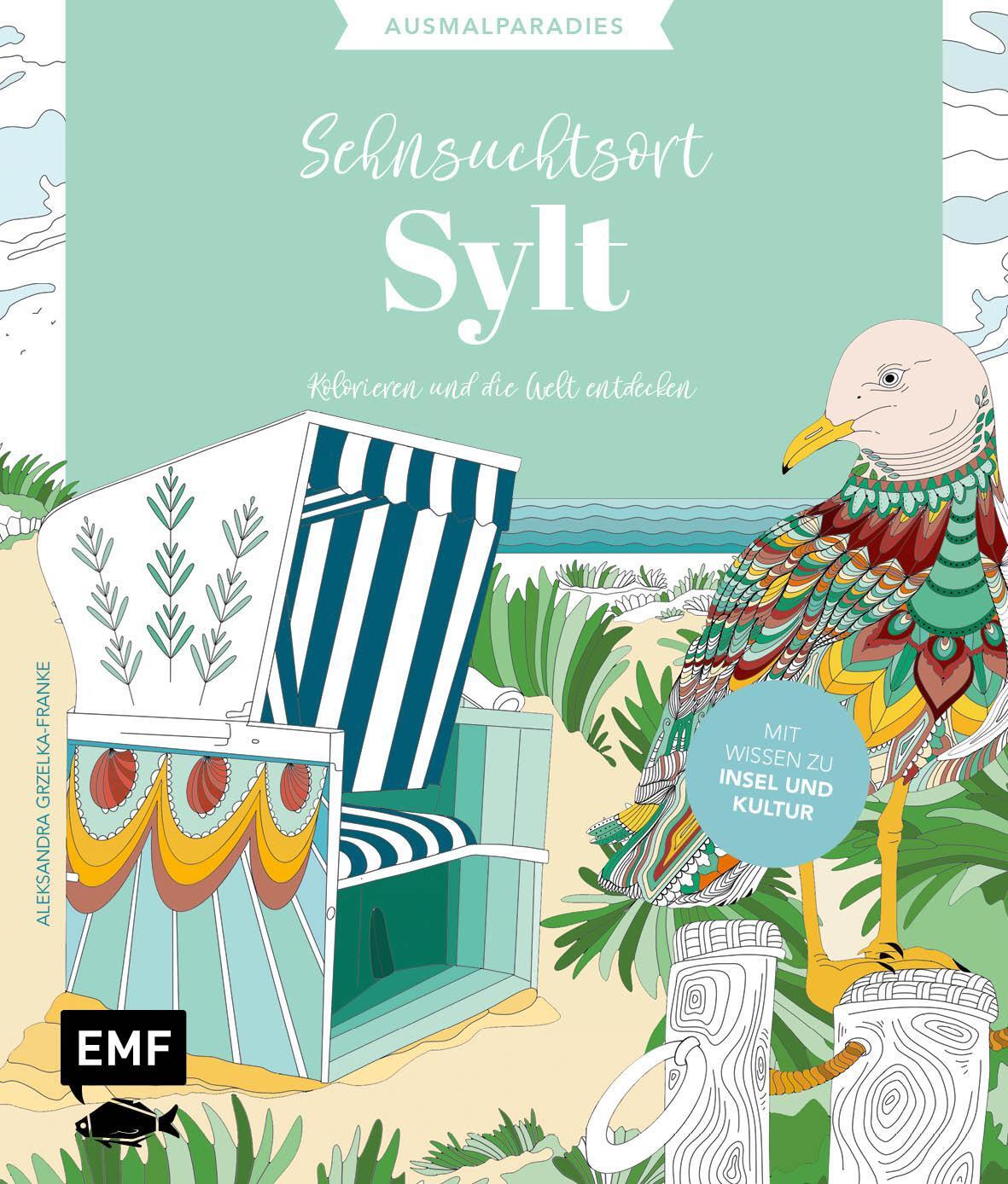 Cover: 9783745922295 | Ausmalparadies - Sehnsuchtsort Sylt | Aleksandra Grzelka-Franke | Buch