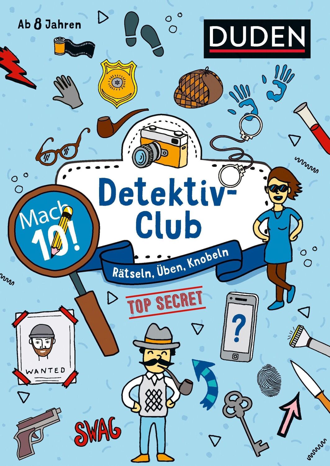 Cover: 9783411720446 | Mach 10! Detektivclub - Ab 8 Jahren | Rätseln, Üben, Knobeln | Eck