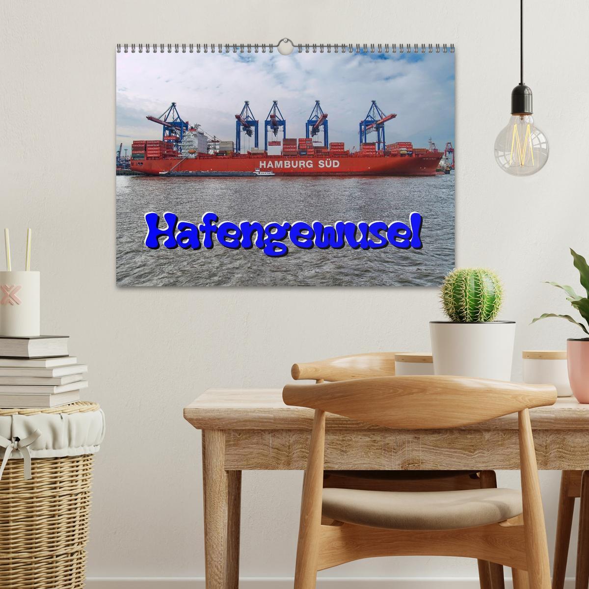 Bild: 9783435749980 | Hafengewusel (Wandkalender 2025 DIN A3 quer), CALVENDO Monatskalender