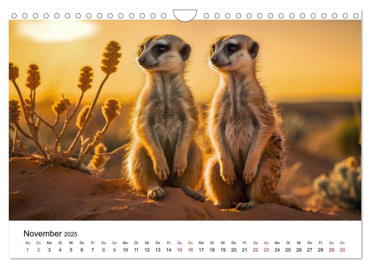 Bild: 9783457215081 | Erdmännchen - coole Typen (Wandkalender 2025 DIN A4 quer), CALVENDO...