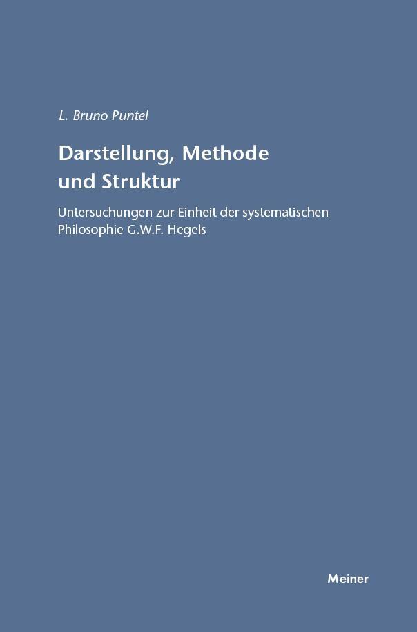 Cover: 9783787315031 | Darstellung, Methode und Struktur | Lorenz B Puntel | Taschenbuch
