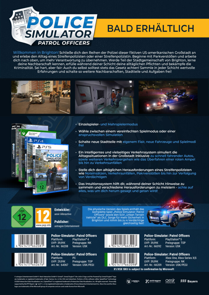 Cover: 4041417662098 | Police Simulator: Patrol Officers, 1 Disc für Xbox One / Xbox Series X