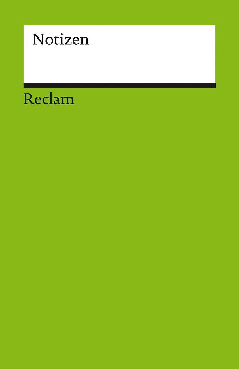Cover: 9783150950081 | Notizen (grün) | Das kleine Reclam-Notizbuch blanko | Notizbücher
