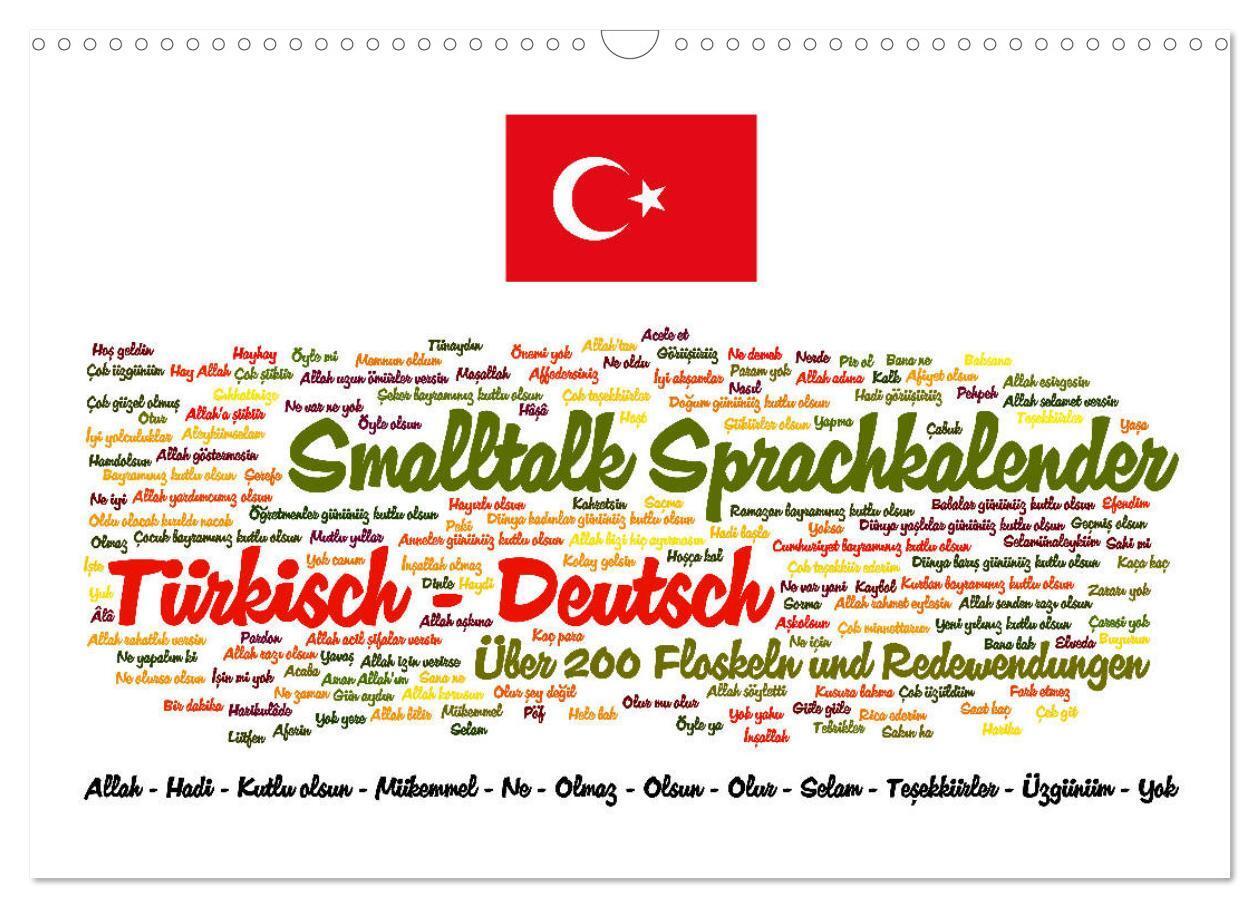 Cover: 9783383729447 | Smalltalk Sprachkalender Türkisch-Deutsch (Wandkalender 2024 DIN A3...