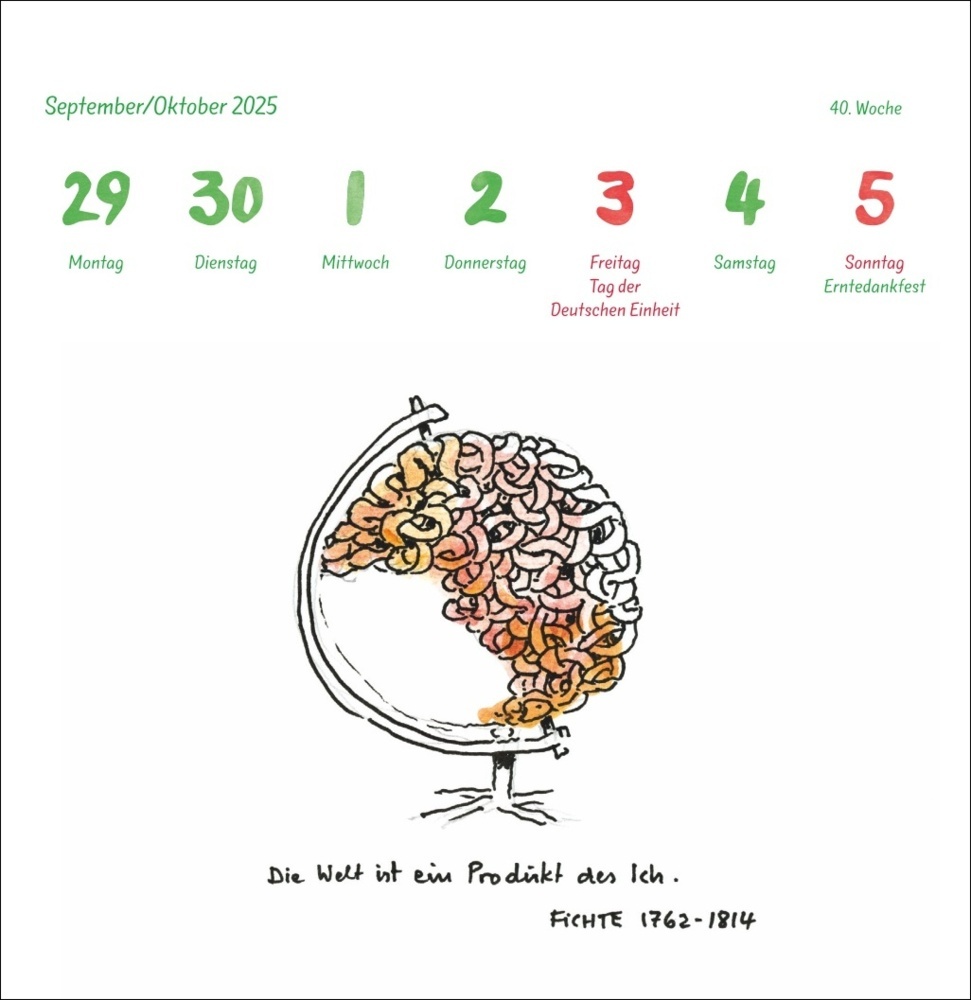 Bild: 9783756408658 | Helme Heine: Philosophisches Premium-Postkartenkalender 2025 | Heine