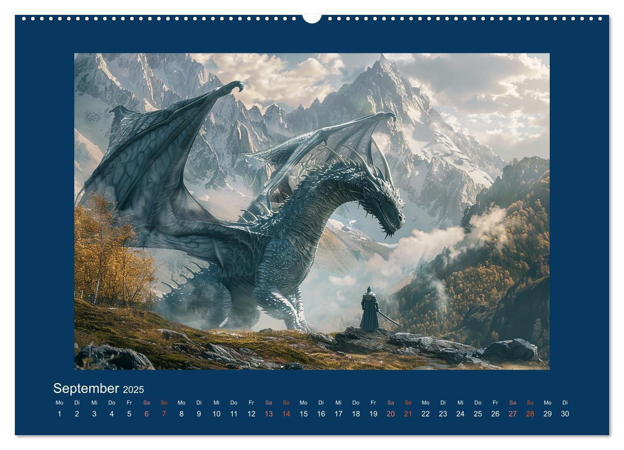 Bild: 9783383821424 | Drachenkrieger (Wandkalender 2025 DIN A2 quer), CALVENDO...