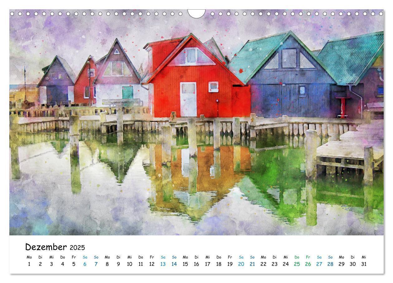 Bild: 9783435144693 | Aquarell Illustrationen vom Darß (Wandkalender 2025 DIN A3 quer),...