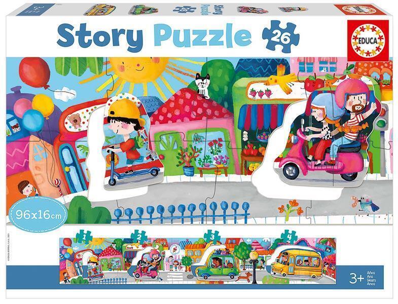Cover: 8412668189010 | Fahrzeuge - Geschichten-Puzzle (Puzzle) | Spiel | 2021 | Educa