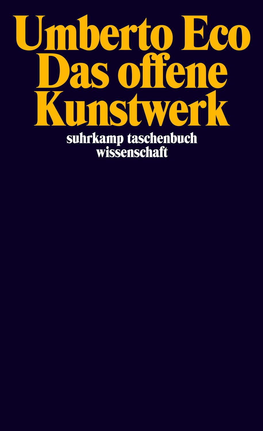 Cover: 9783518278222 | Das offene Kunstwerk | Umberto Eco | Taschenbuch | Deutsch | 2012