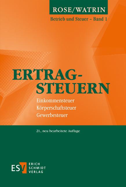 Cover: 9783503174546 | Ertragsteuern | Einkommensteuer, Körperschaftsteuer, Gewerbesteuer