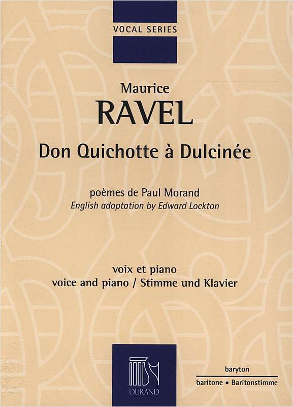 Cover: 9790044080380 | Don Quichotte à Dulcinée pour voix et piano (frz/en) | Maurice Ravel