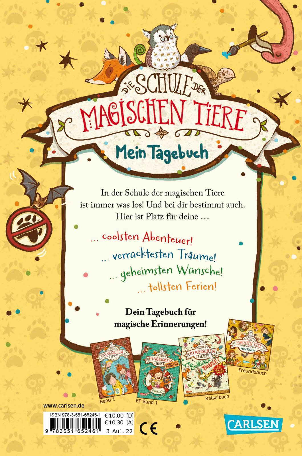 Rückseite: 9783551652461 | Die Schule der magischen Tiere: Mein Tagebuch | Margit Auer | Buch