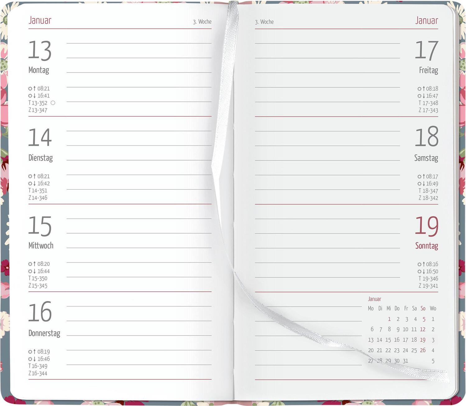 Bild: 4251732343750 | Slimtimer Style Blütenmeer 2025 - Taschen-Kalender 9x15,6 cm -...