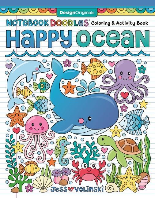 Cover: 9781497205437 | Notebook Doodles Happy Ocean: Coloring &amp; Activity Book | Jess Volinski