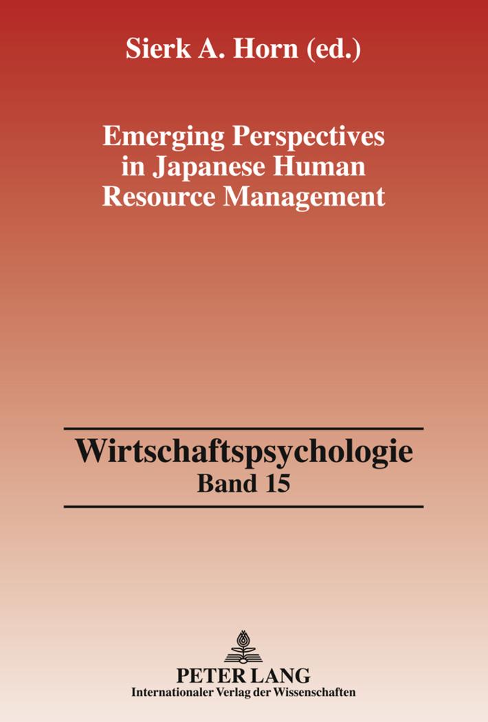 Cover: 9783631620984 | Emerging Perspectives in Japanese Human Resource Management | Horn