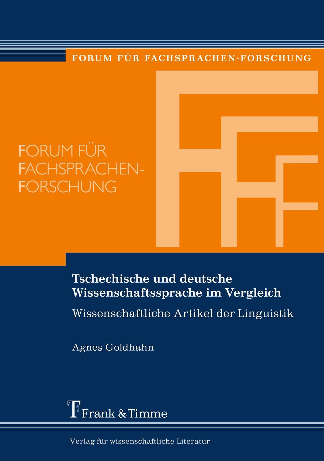 Cover: 9783732903320 | Tschechische und deutsche Wissenschaftssprache im Vergleich | Goldhahn